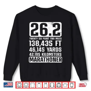 Sweatshirt Cool Marathon Art Men Women Marathoner Running 26.2 Finisher Shirt