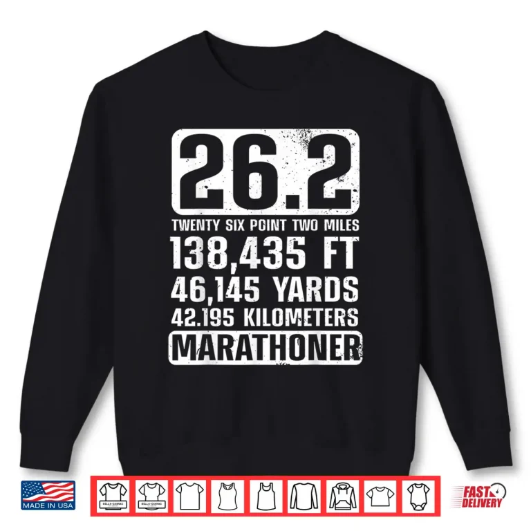 Sweatshirt Cool Marathon Art Men Women Marathoner Running 26.2 Finisher Shirt