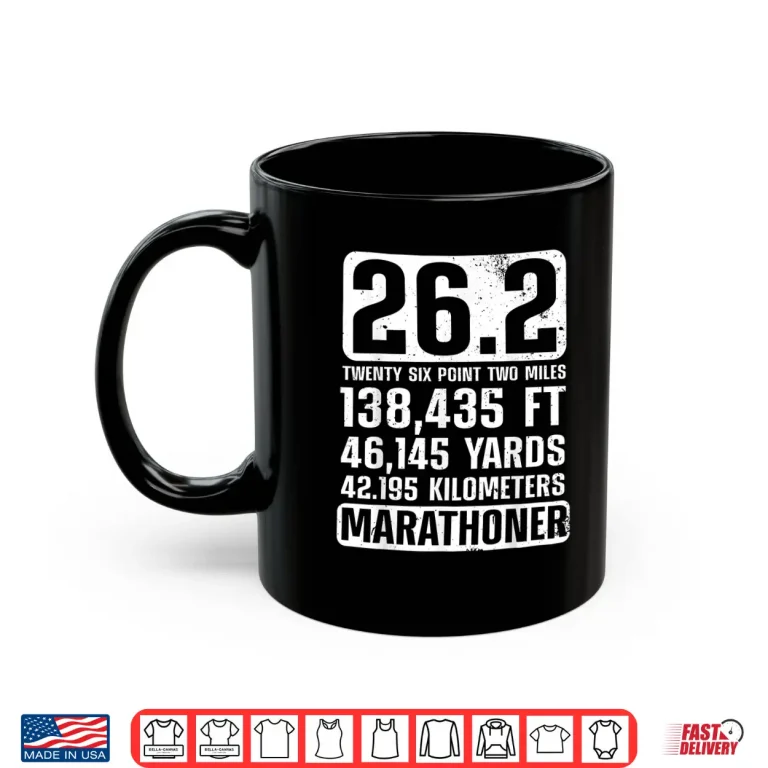 Mug Cool Marathon Art Men Women Marathoner Running 26.2 Finisher Shirt