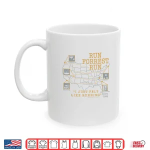 Mug Forrest Gump I Just Felt Like Running United States Map Shirt
