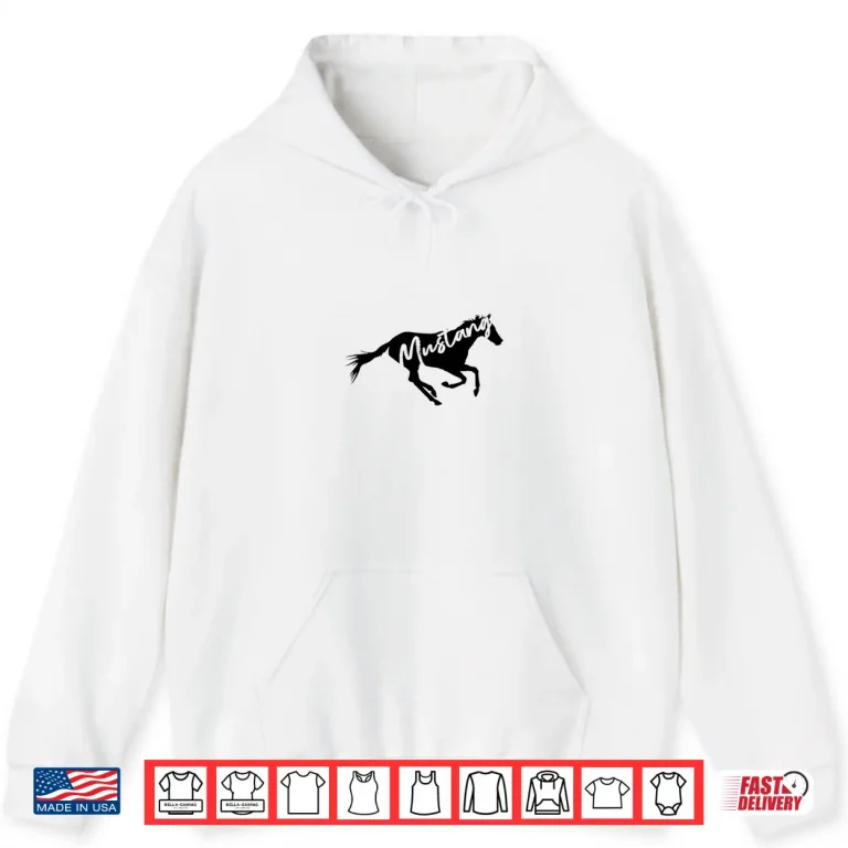 Hoodie Running Mustang Wild Horse Breed Lover Silhouette Gift Shirt