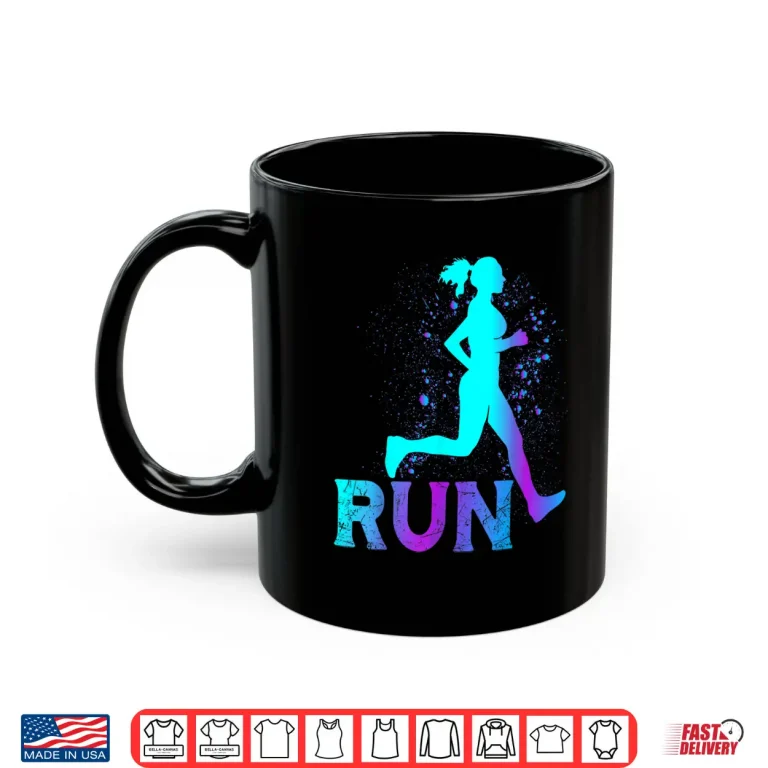 Mug Running Runner Girls Cross Country Track Marathon Shirt