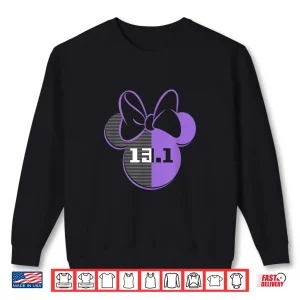 Sweatshirt Disney Mickey And Friends Minnie Mouse Half Marathon 13.1 Shirt