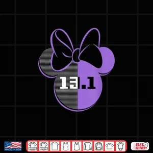 Design Disney Mickey And Friends Minnie Mouse Half Marathon 13.1 Shirt