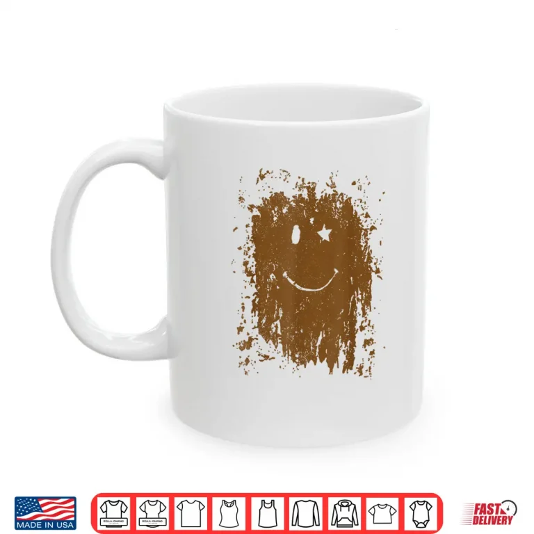 Mug Funny Mud Splatter Face Cool Marathon and Mud Run Shirt