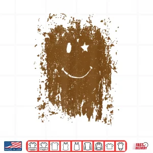 Design Funny Mud Splatter Face Cool Marathon and Mud Run Shirt