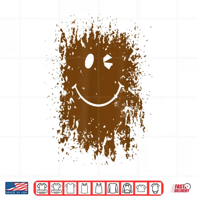 Design Funny Splash Mud Splatter Face Run Forest Gump Shirt