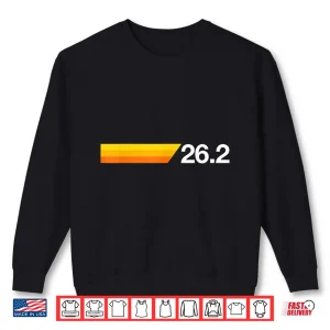 Sweatshirt Gift For First Marathon 26.2 Marathoner Retro Runner Shirt