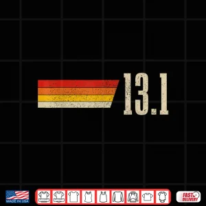 Design Half Marathon 13.1 Miles Vintage Running Marathon Runner Shirt