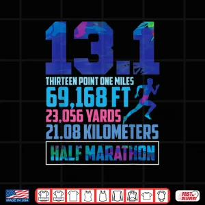 Design Half Marathon 13.1 Miles Running Runner Shirt
