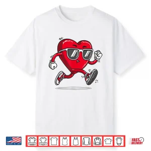 Runner Heart Marathon Running Valentine’S Day Sunglasses Shirt