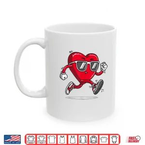 Mug Runner Heart Marathon Running Valentines Day Sunglasses Shirt