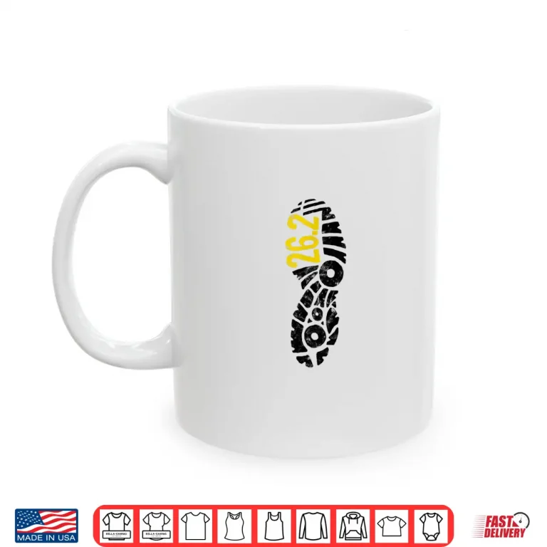Mug 26.2 Marathon Runner Footprint Shirt
