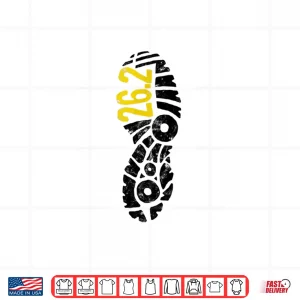 Design 26.2 Marathon Runner Footprint Shirt