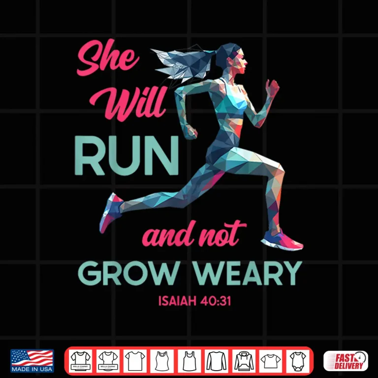 Design Christian Girl Runner Cross Country Trail Running Run Bible Shirt