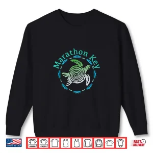 Sweatshirt Marathon Key Florida Shirt Vintage Tribal Turtle Gift Shirt