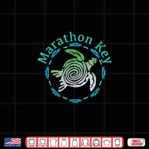 Design Marathon Key Florida Shirt Vintage Tribal Turtle Gift Shirt
