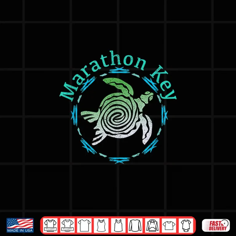 Design Marathon Key Florida Shirt Vintage Tribal Turtle Gift Shirt