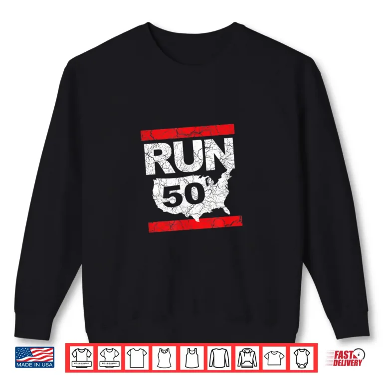 Sweatshirt RUN 26.2 50 States Marathon Run Runner Inspired Design Shirt