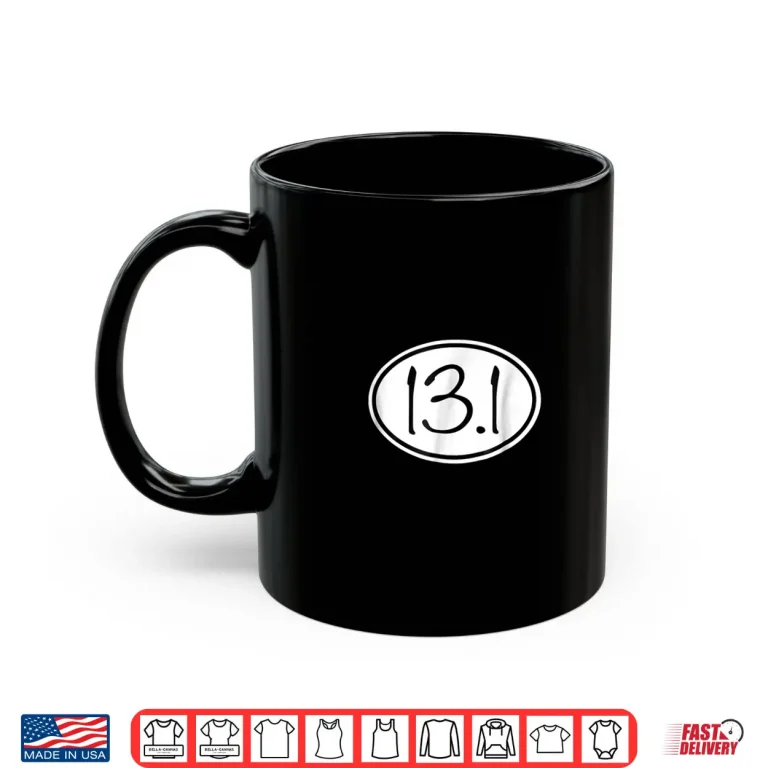 Mug 13.1 Oval Half Marathon Decal Running TShirt