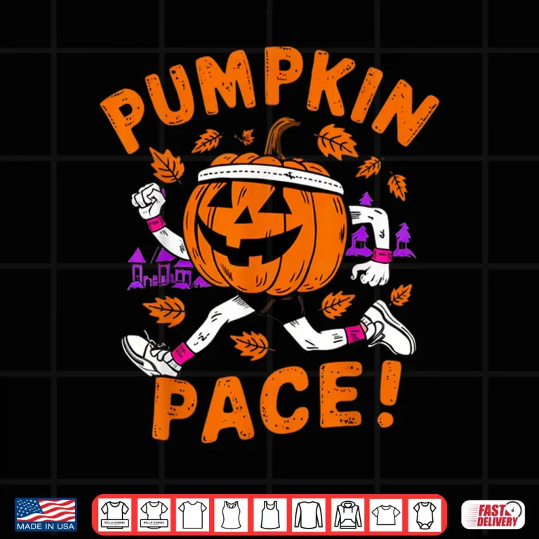 Design Funny Runner Costume Halloween Pumpkin Running Marathon Team Shirt