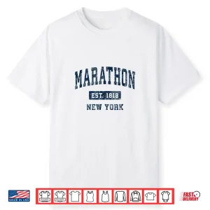Marathon New York Ny Vintage Athletic Sports Design Shirt