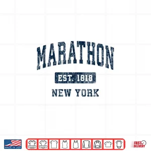 Design Marathon New York NY Vintage Athletic Sports Design Shirt
