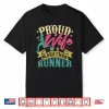Proud Wife Of A Marathon Runner Retro Vintage Distressed Shirt