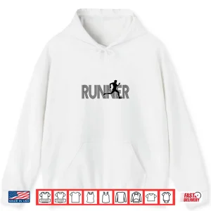 Hoodie Runner Track Field Cross Country Marathon Running Graphic Shirt