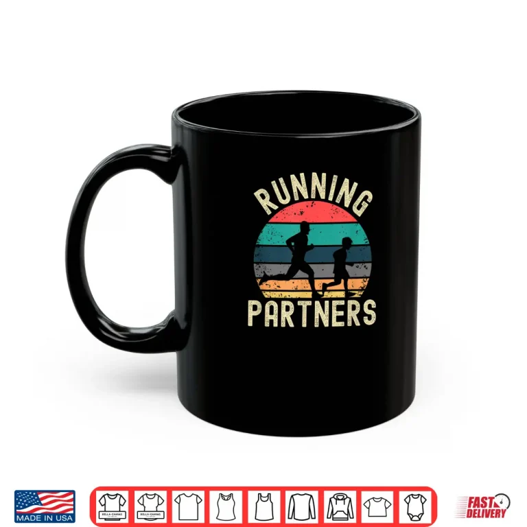 Mug Running Dad Mens Half Marathon Jogging Father Son Runner Shirt