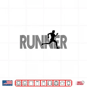 Design Runner Track Field Cross Country Marathon Running Graphic Shirt