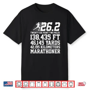 26.2 Marathon Runner Art For Men Women Finisher Marathoner Shirt