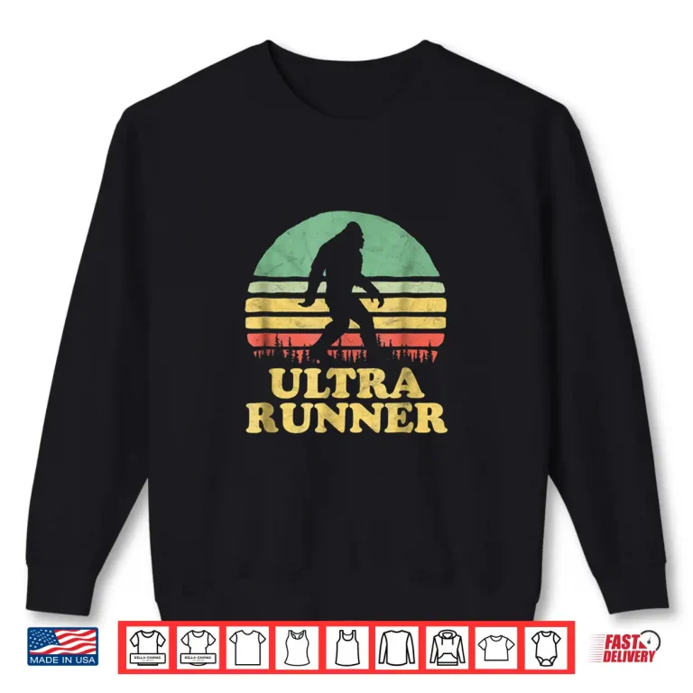 Sweatshirt Bigfoot Ultra Runner Vintage Trail Marathon Shirt