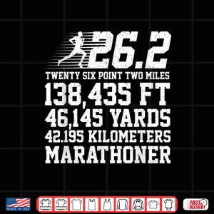 Design 26.2 Marathon Runner Art For Men Women Finisher Marathoner Shirt