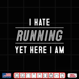 Design Funny I Hate Running Half Marathon Gift Runners Men Women Shirt
