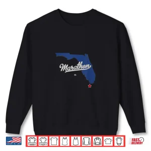 Sweatshirt Marathon Florida FL Map Shirt