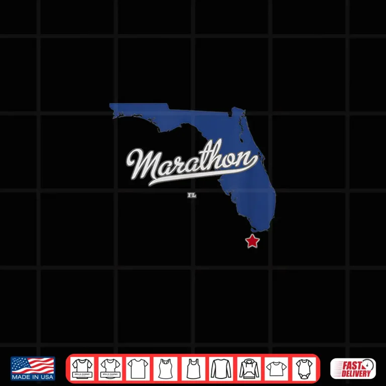 Design Marathon Florida FL Map Shirt