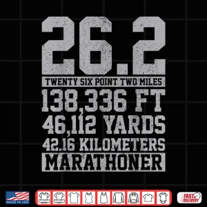 Design Marathon Shirt 26.2 Miles Running Runner Shirt Gift Shirt