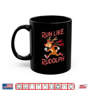 Mug Reindeer Rudolph Christmas Running Runner Costume Marathon Shirt