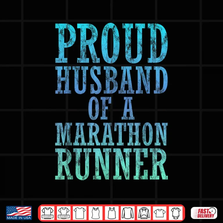 Design Proud Husband Of A Marathon Runner Athletic Support Shirt