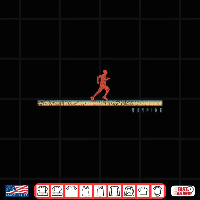 Design Running Runner Half Marathon Vintage Retro Running Shirt