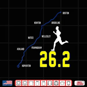 Design Boston 2024 Marathon Runner 26.2 Miles Shirt