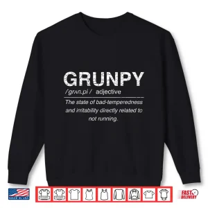 Sweatshirt Grunpy Definition Runner Tee Running 26.2 Marathon Funny Shirt