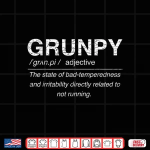 Design Grunpy Definition Runner Tee Running 26.2 Marathon Funny Shirt