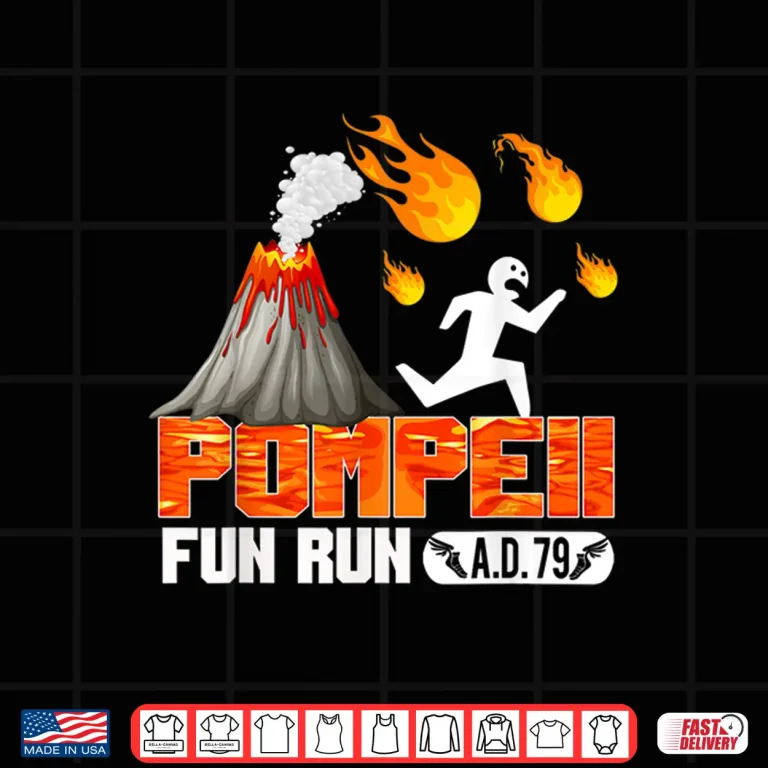 Design Pompeii Fun Run 79 AD Funny Volcano Running T Shirt