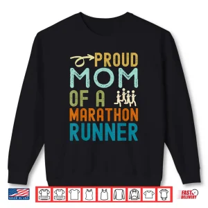 Sweatshirt Proud mom of a marathon runner retro vintage distressed Shirt