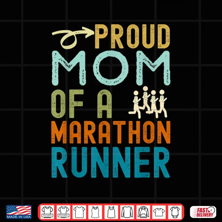 Design Proud mom of a marathon runner retro vintage distressed Shirt
