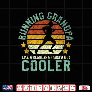 Design Running Grandpa Funny Grandfather 5k Marathon Runner Gift Shirt
