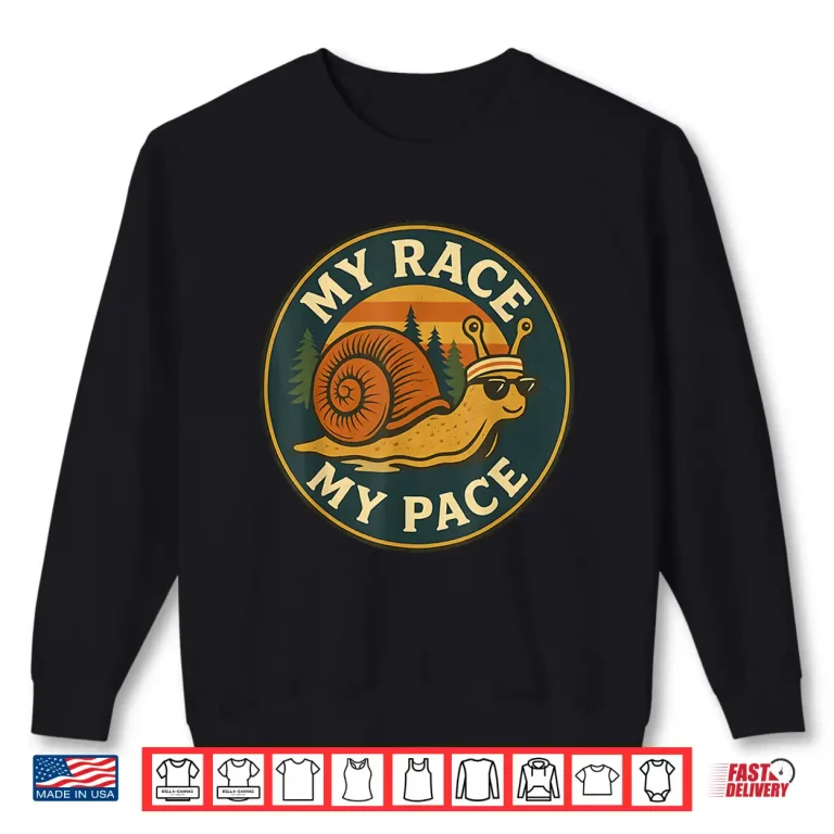 Sweatshirt Slow Runner Funny Snail Running Club 5K Race Half Marathon Shirt