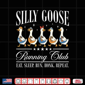 Design Silly Goose Running Club Funny Goose Runner Marathon Running Shirt